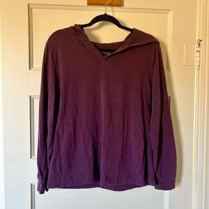 AnyBody Rich Purple Long Sleeve Top
